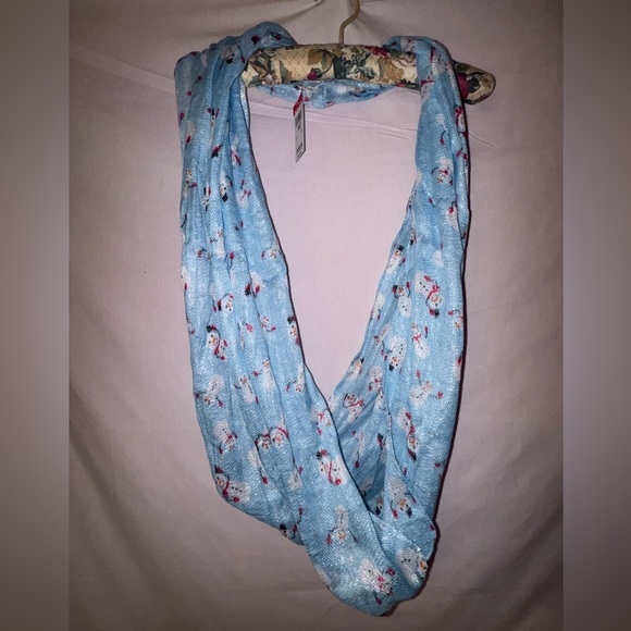 Charming Winter Snowman Infinity Scarf - Picture 1 of 5